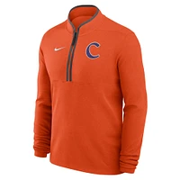 Men's Nike Orange Clemson Tigers Baseball Logo Lightweight Victory Performance Half-Zip Pullover