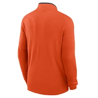 Men's Nike Orange Clemson Tigers Baseball Logo Lightweight Victory Performance Half-Zip Pullover