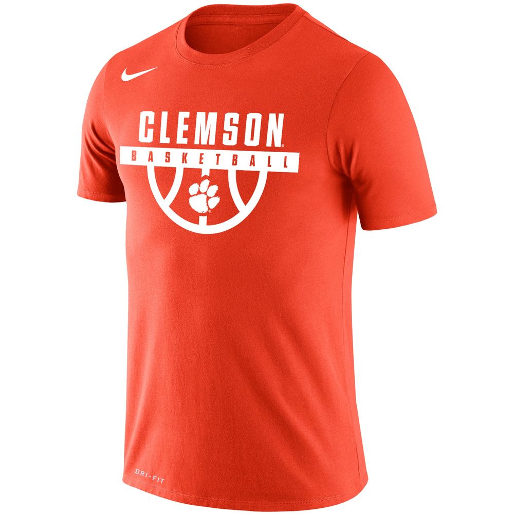 Men's Nike Orange Clemson Tigers Basketball Drop Legend Performance T-Shirt