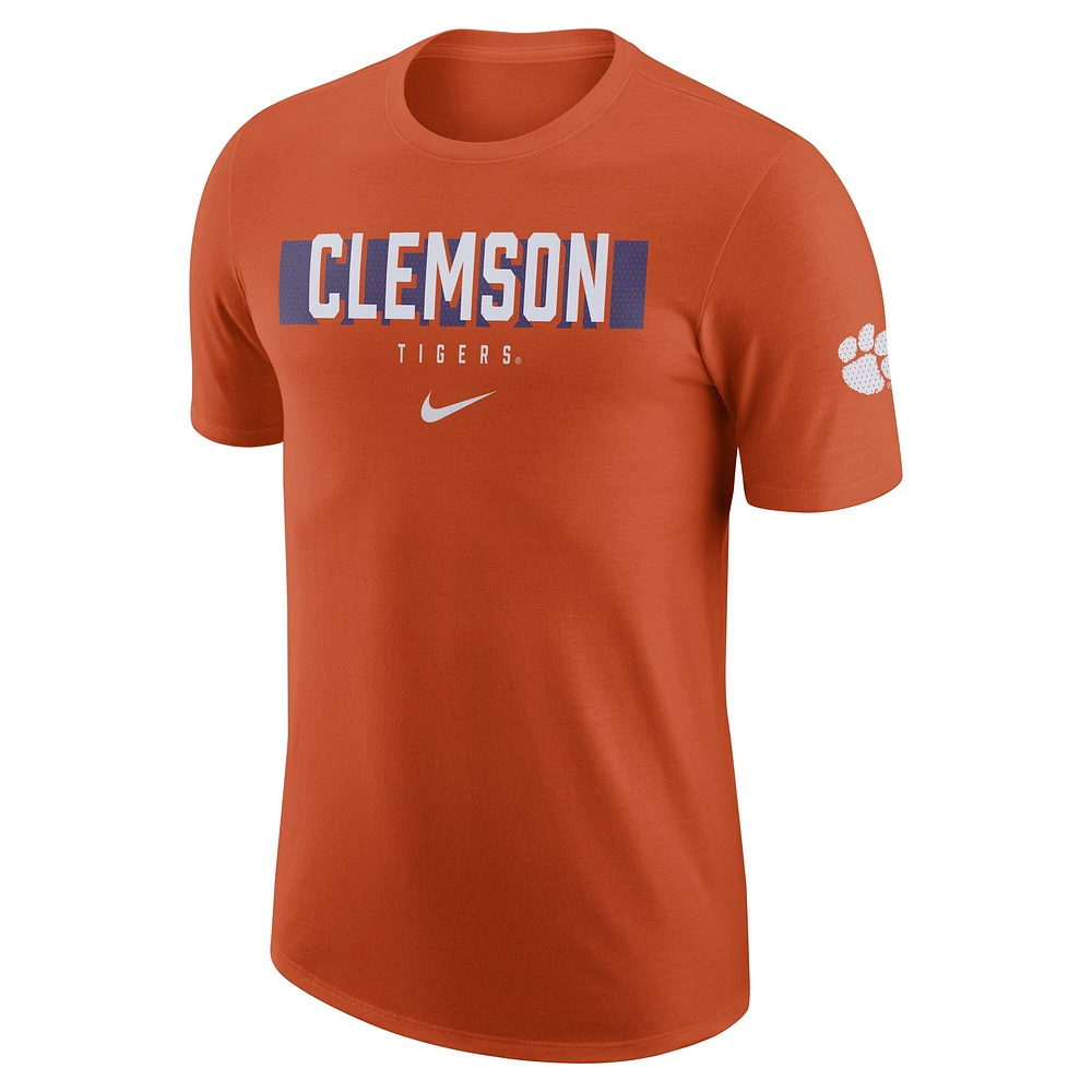 T-shirt Nike Clemson Tigers Campus Gametime orange pour homme