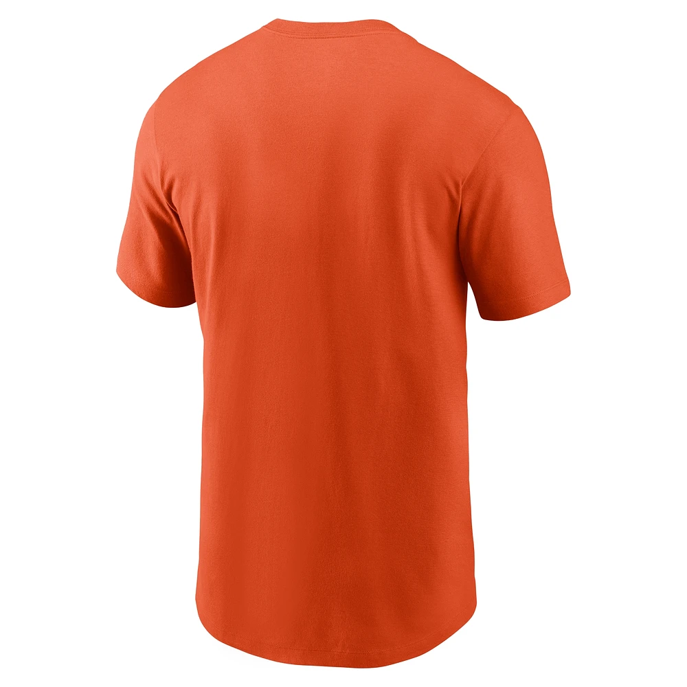 T-shirt orange Nike Clemson Tigers Campus mascotte pour homme