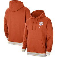 Men's Nike  Orange Clemson Tigers Campus Retro Fleece Pullover Hoodie