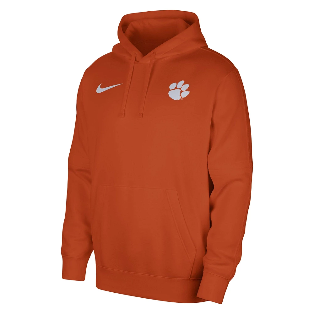 Sweat à capuche Nike Clemson Tigers Club orange pour homme