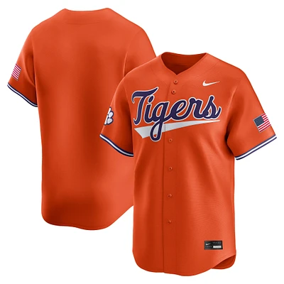 Maillot de baseball Nike Orange Clemson Tigers College Limited pour homme