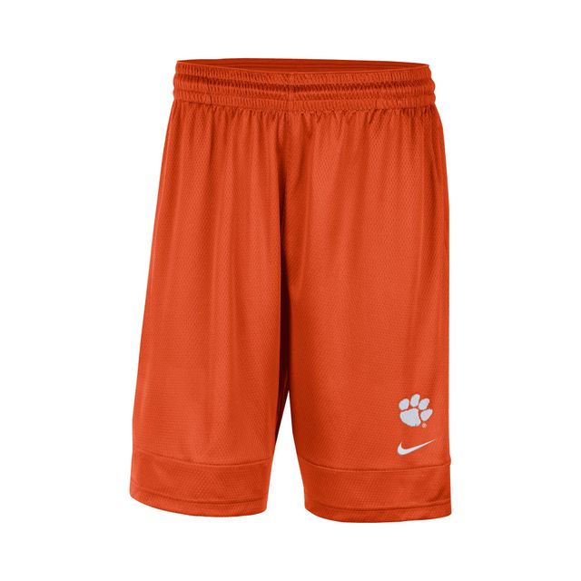 Short Nike Orange Clemson Tigers Fast Break Team Performance pour homme