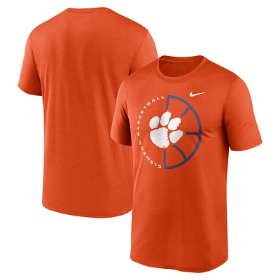 T-shirt de performance Nike orange Clemson Tigers Legend Basketball Icon pour homme