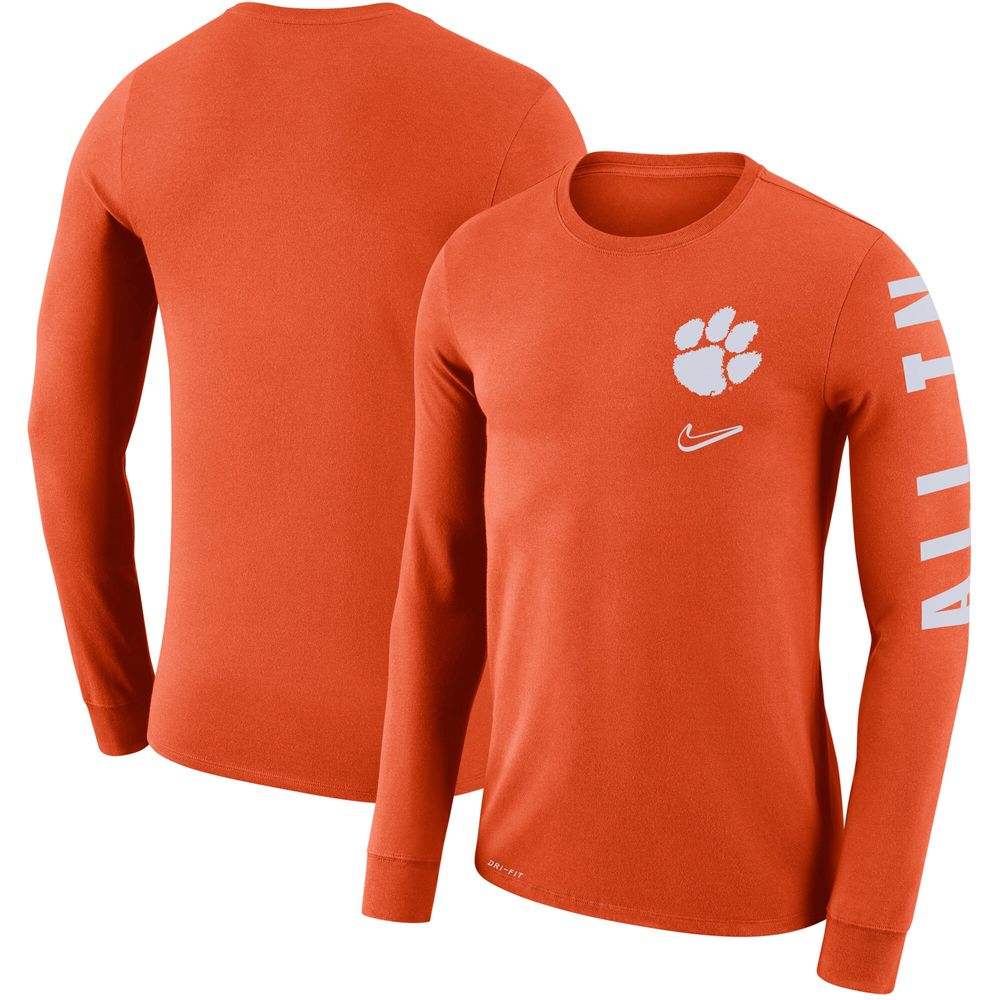 Men's Nike Orange Clemson Tigers Local Mantra Performance Long Sleeve T-Shirt