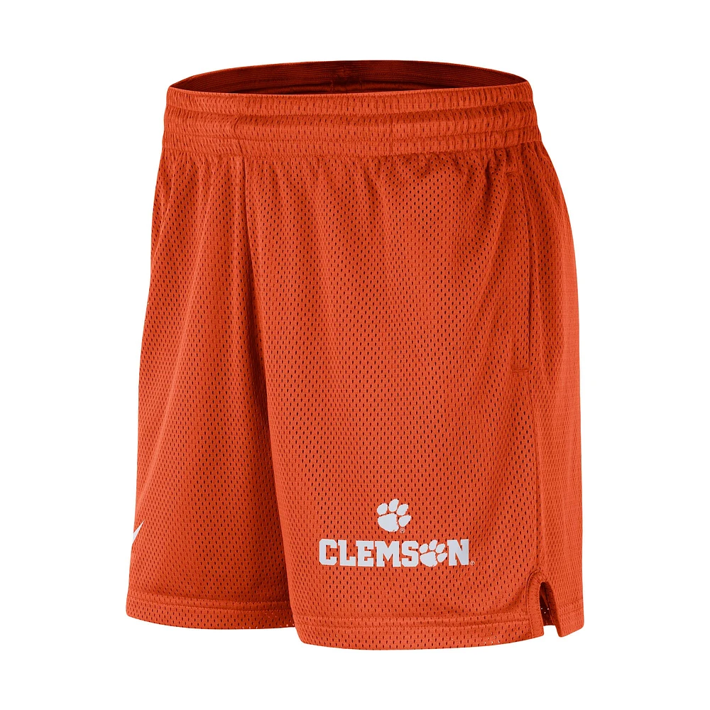 Short de performance en maille Nike Clemson Tigers orange pour homme