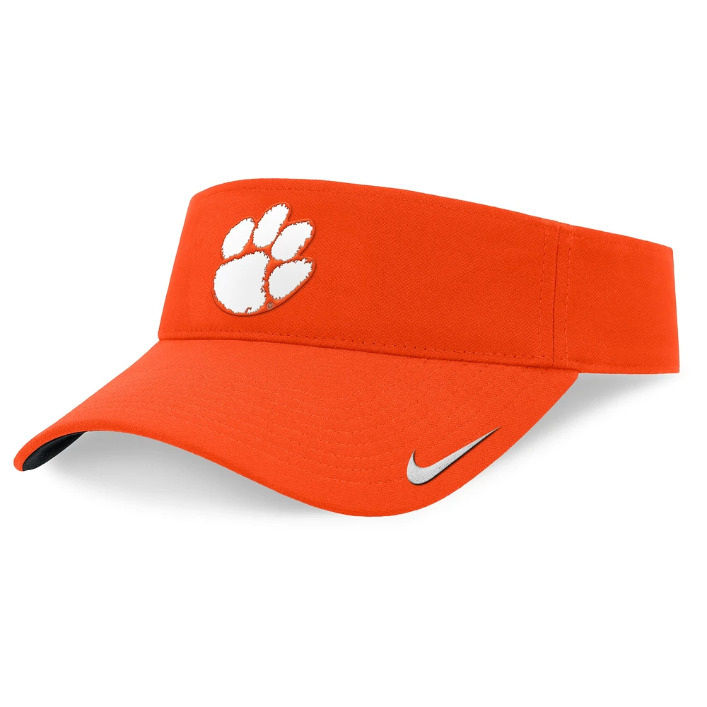 Visière réglable Nike Orange Clemson Tigers On-Field Ace Performance pour homme