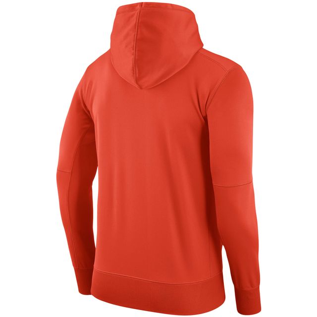 Sweat à capuche Performance Clemson Tigers Nike orange pour homme