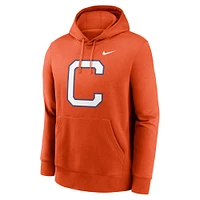 Men's Nike Orange Clemson Tigers Primetime Alternate Logo Club Fleece Pullover Hoodie