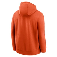 Sweat à capuche en polaire Nike Orange Clemson Tigers Primetime Alternate Logo Club pour homme