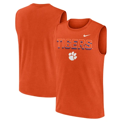 Débardeur Nike orange Clemson Tigers Primetime Tricode Legend Performance pour homme