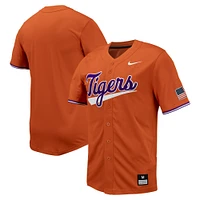 Maillot de baseball réplique à boutons complets Nike orange Clemson Tigers pour homme