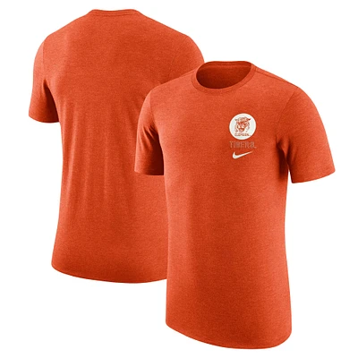 T-shirt rétro tri-mélange Nike Orange Clemson Tigers pour homme