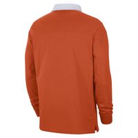 Men's Nike Orange Clemson Tigers Striped Long Sleeve Polo