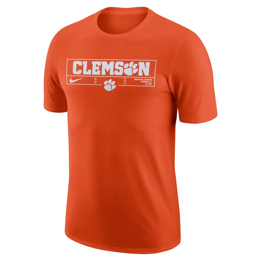 Men's Nike Orange Clemson Tigers Wordmark Stadium T-Shirt