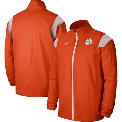 Veste tissée entièrement zippée Nike Clemson Tigers pour homme, orange