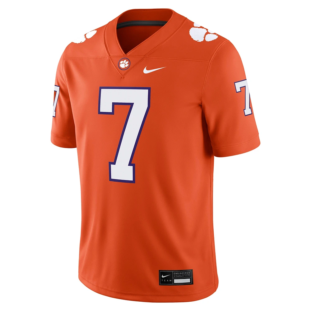 Maillot de football Nike Phil Mafah Orange Clemson Tigers NIL pour homme