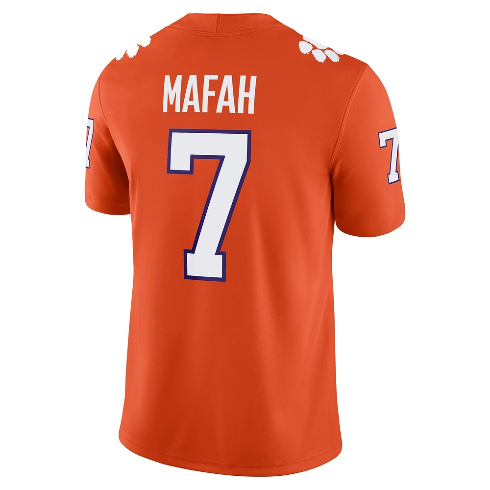 Maillot de football Nike Phil Mafah Orange Clemson Tigers NIL pour homme