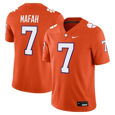 Men's Nike Phil Mafah Orange Clemson Tigers NIL Football Game Jersey