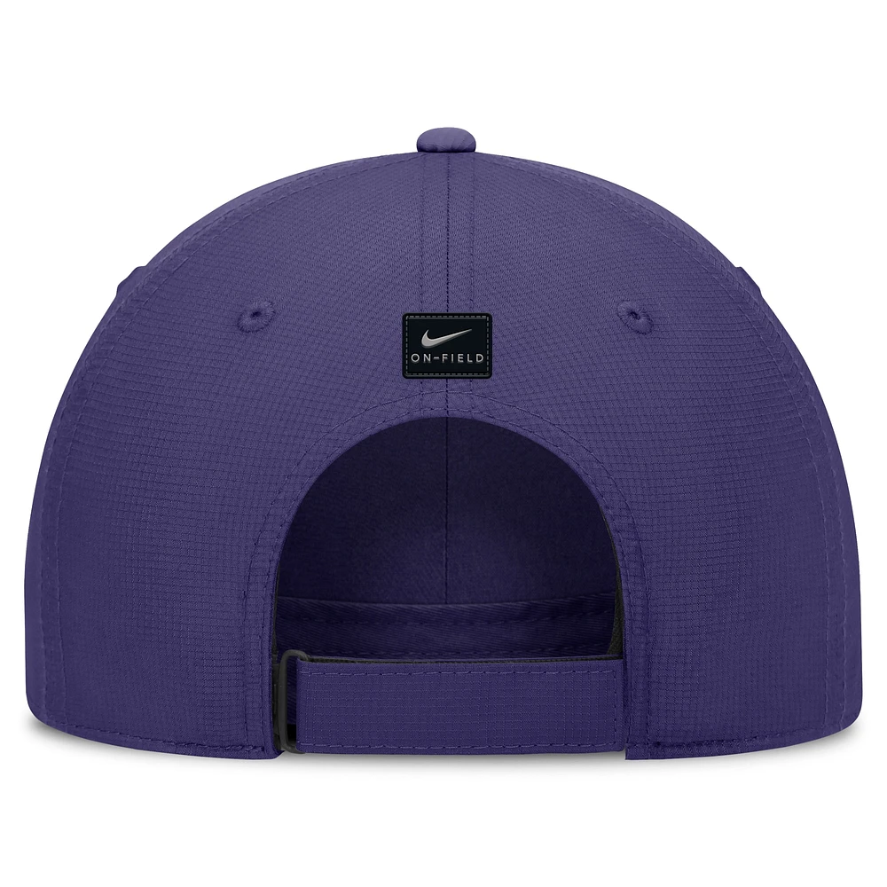 Casquette ajustable Nike Purple Clemson Tigers 2024/25 On-Field Club Performance pour homme