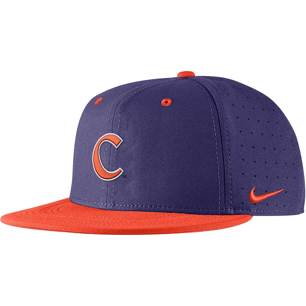 Casquette ajustée Nike Clemson Tigers Aero True Baseball Performance pour homme, violet