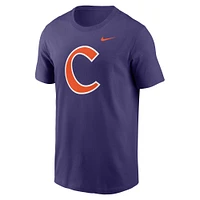 Men's Nike Purple Clemson Tigers Baseball Logo T-Shirt