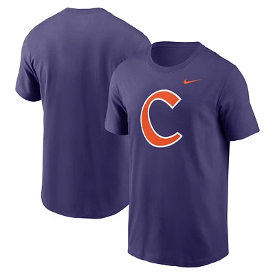 Men's Nike Purple Clemson Tigers Baseball Logo T-Shirt