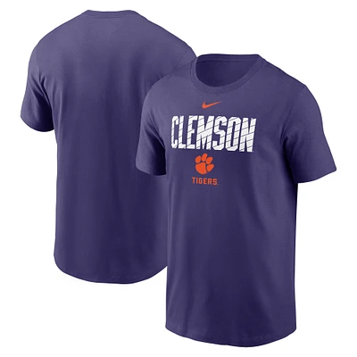 T-shirt Nike violet pour homme Campus Endzone des Tigers de Clemson