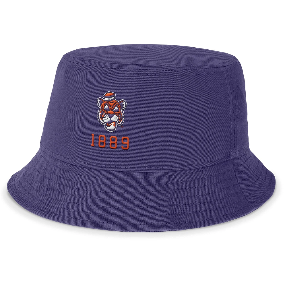 Chapeau bob Nike violet Clemson Tigers Legacy Apex pour homme