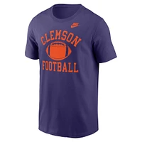 Men's Nike Purple Clemson Tigers Legacy Football Icon T-Shirt