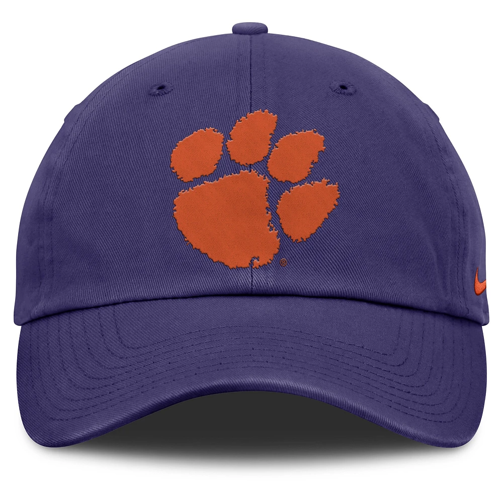 Casquette ajustable Nike Primetime Club violette pour homme des Clemson Tigers