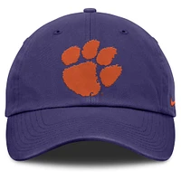 Casquette ajustable Nike Primetime Club violette pour homme des Clemson Tigers