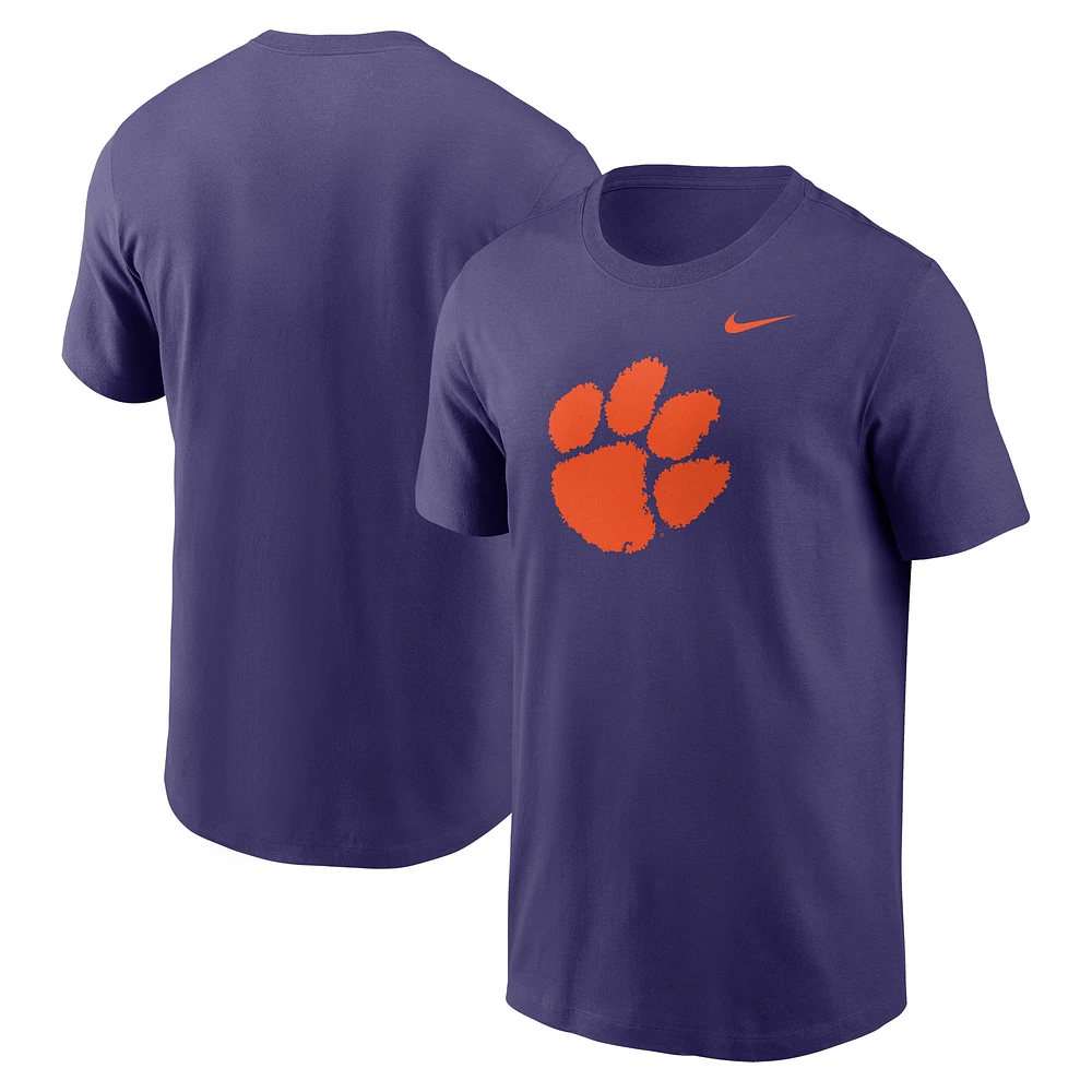 T-shirt Nike violet Clemson Tigers Primetime Evergreen avec logo pour homme