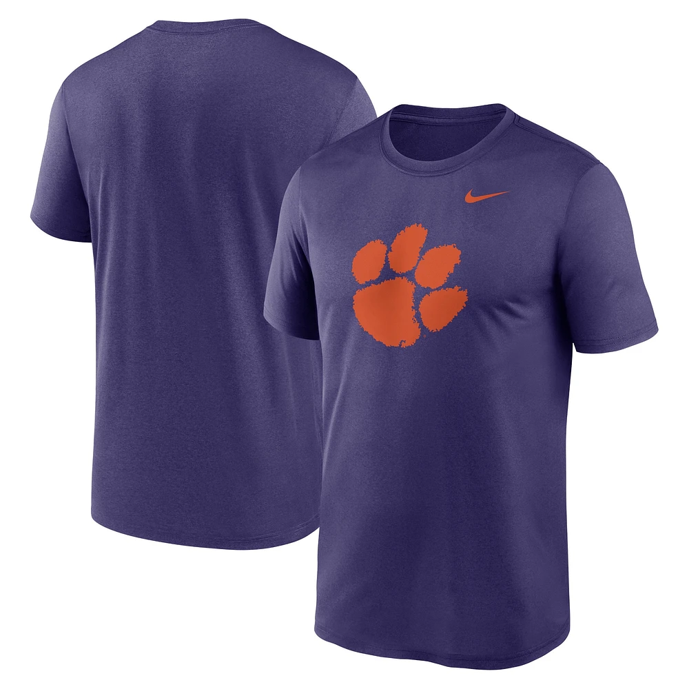 T-shirt Nike violet Clemson Tigers Primetime Legend Logo pour homme