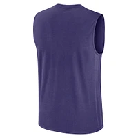 Men's Nike Purple Clemson Tigers Primetime Legend Mascot Lock Up Performance Muscle Tank Top