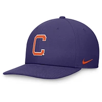 Casquette Snapback Primetime Pro violette Nike pour homme des Clemson Tigers