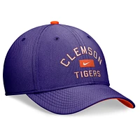 Casquette Nike Primetime Rise Swoosh Flex violette pour homme des Clemson Tigers