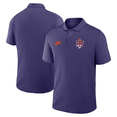 Polo Nike violet Clemson Tigers Primetime Victory Legacy Vault Performance pour homme