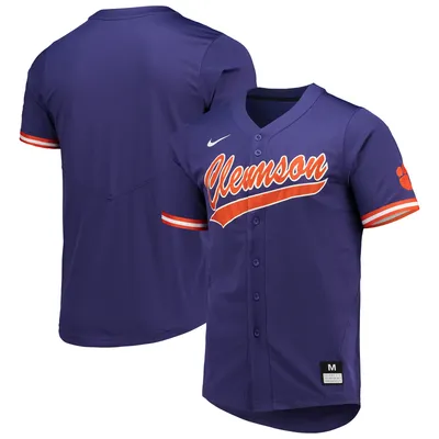 Clemson Tigers Nike Replica Baseball Jersey - Purple