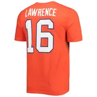 T-shirt orange avec nom et numéro de l'équipe des anciens élèves Clemson Tigers Nike Trevor Lawrence pour homme