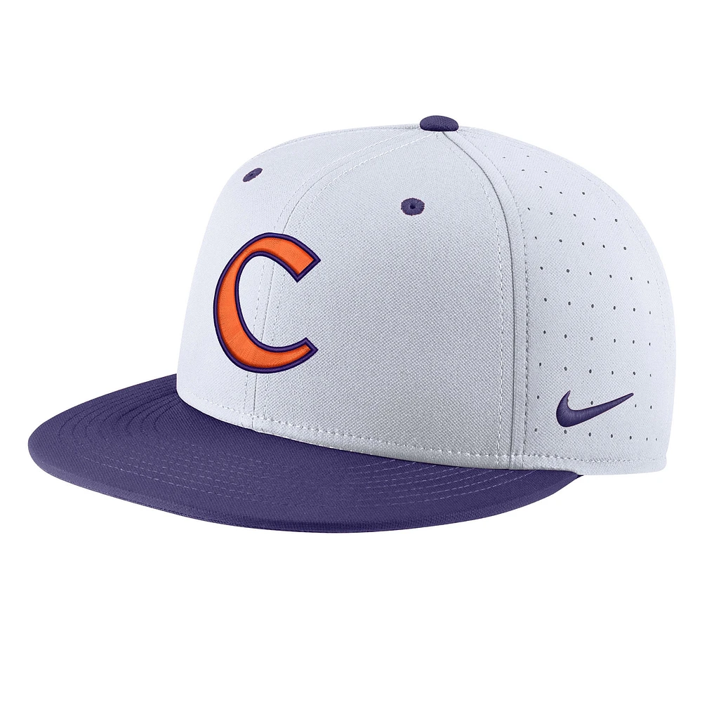 Casquette ajustée Nike Clemson Tigers Aero True Baseball Performance pour homme