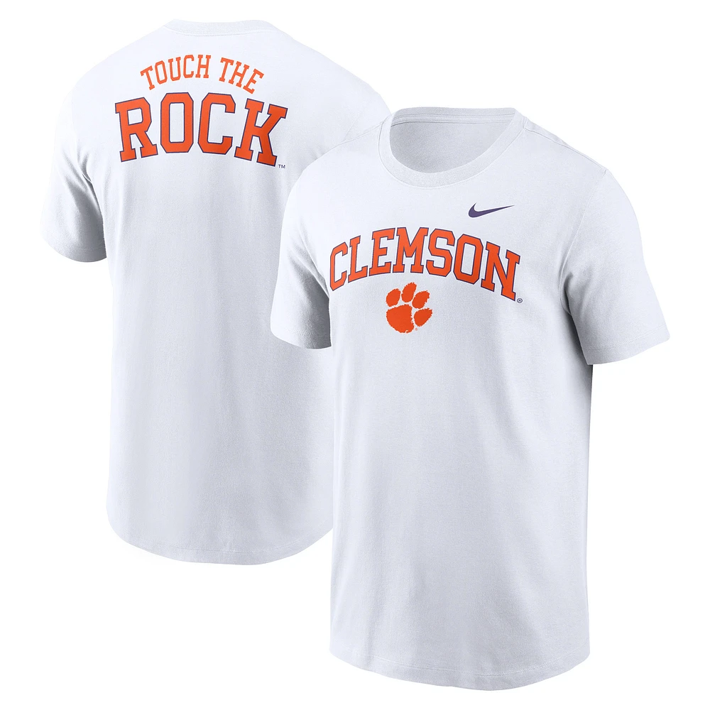 Men's Nike White Clemson Tigers Blitz 2-Hit T-Shirt