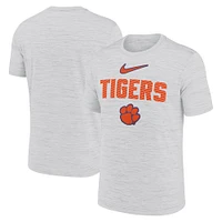 T-shirt Nike Campus Slant Velocity Performance pour homme, blanc, Clemson Tigers