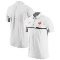 Polo Nike Performance Clemson Tigers Coaches pour homme - Blanc