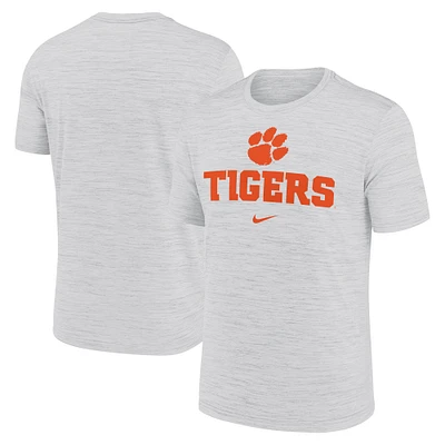 T-shirt Nike Clemson Tigers Primetime Velocity blanc pour homme