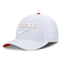 Casquette de camionneur ajustable Nike blanche Clemson Tigers Rise pour homme