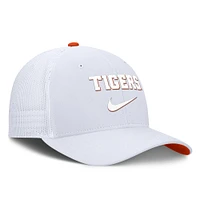 Casquette de camionneur ajustable Nike blanche Clemson Tigers Rise pour homme
