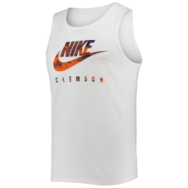 Débardeur pour homme Nike Clemson Tigers Spring Break Futura Performance - Blanc